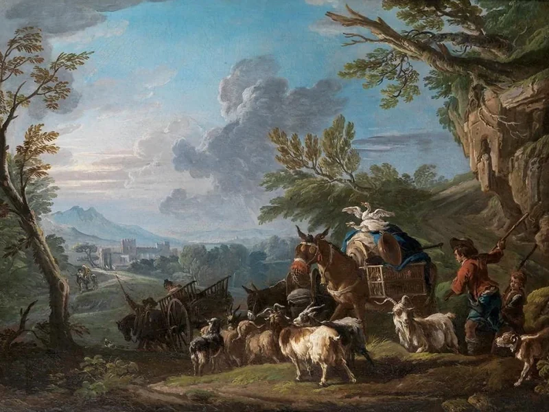 1721-Francesco Casanova - Paesaggio con pastori
